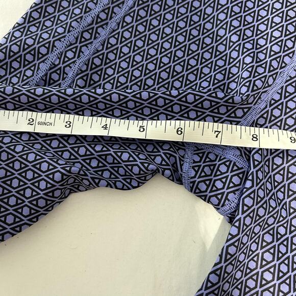 Athleta Ultimate Stash Monogram Shorts Womens Medium Purple Pocket 7 Inch NWT - Picture 4 of 10